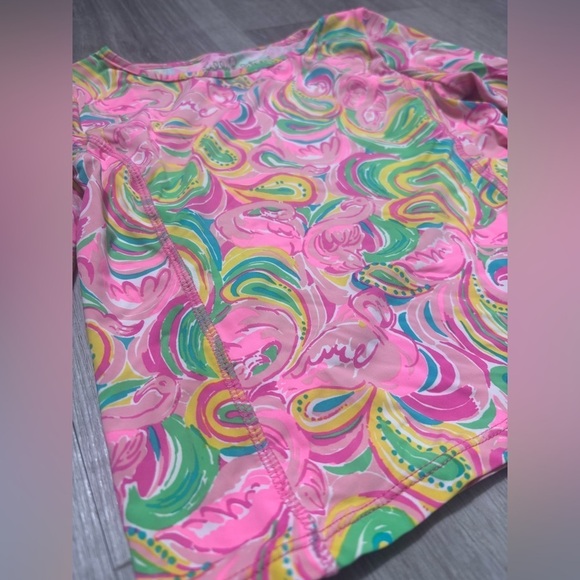 Lilly Pulitzer Girls All Nighter Flamingo Swim Top Size 6 - Picture 3 of 5
